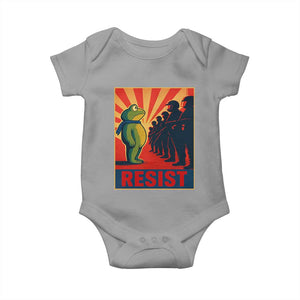 Frog Resist Baby Onesie Free Portland Oregon Poster Graphic Freedom Fighters TS02 Sport Gray Print Your Wear