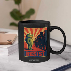 Frog Resist Coffee Mug Free Portland Oregon Poster Graphic Freedom Fighters TS02 Print Your Wear