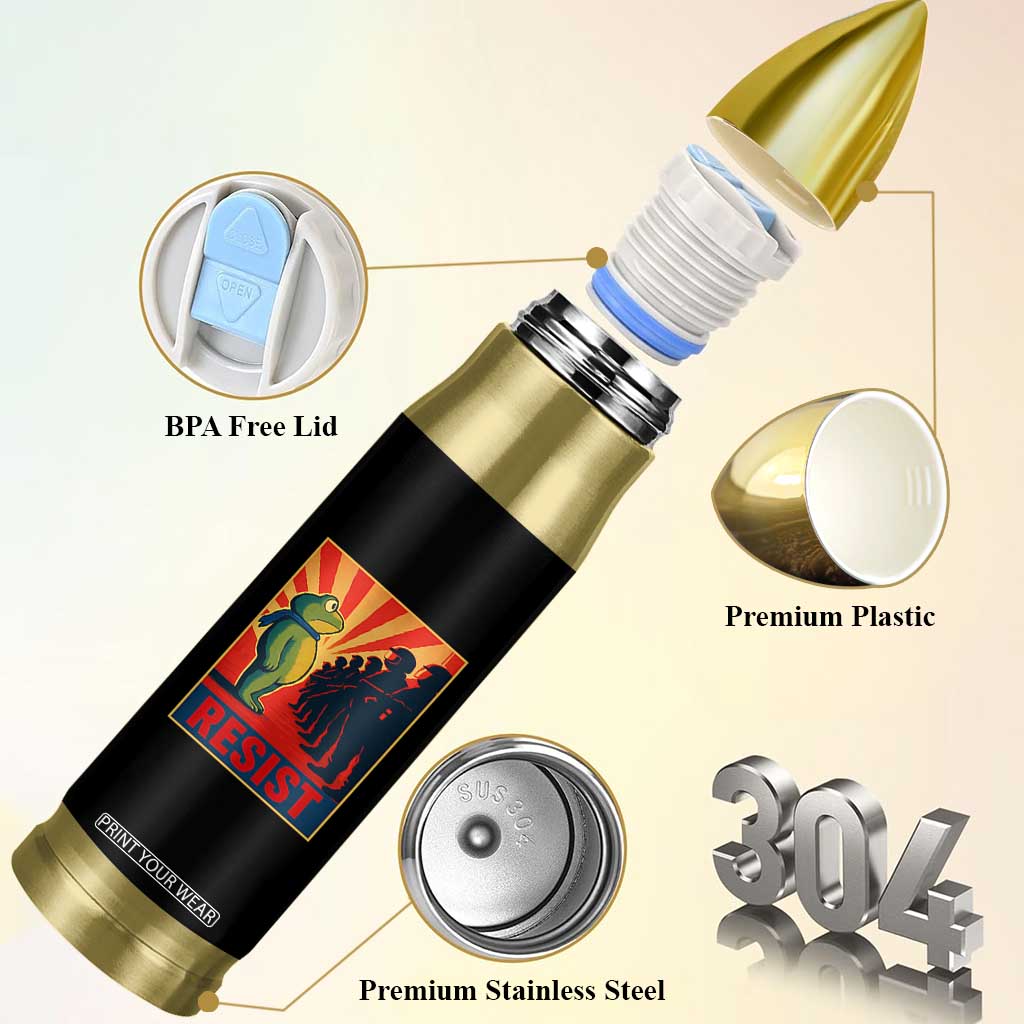 Frog Resist Bullet Tumbler Free Portland Oregon Poster Graphic Freedom Fighters TS02 Print Your Wear