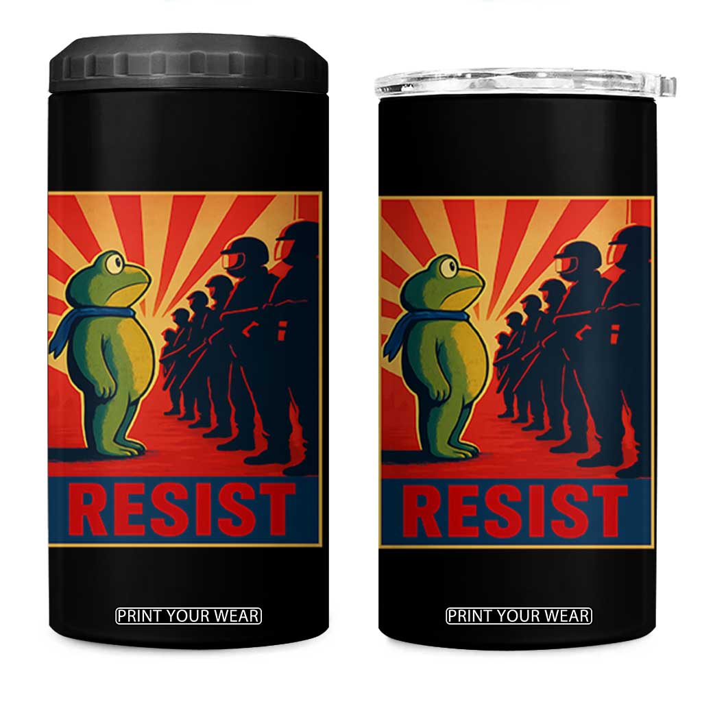 Frog Resist 4 in 1 Can Cooler Tumbler Free Portland Oregon Poster Graphic Freedom Fighters TS02 One Size: 16 oz Black Print Your Wear