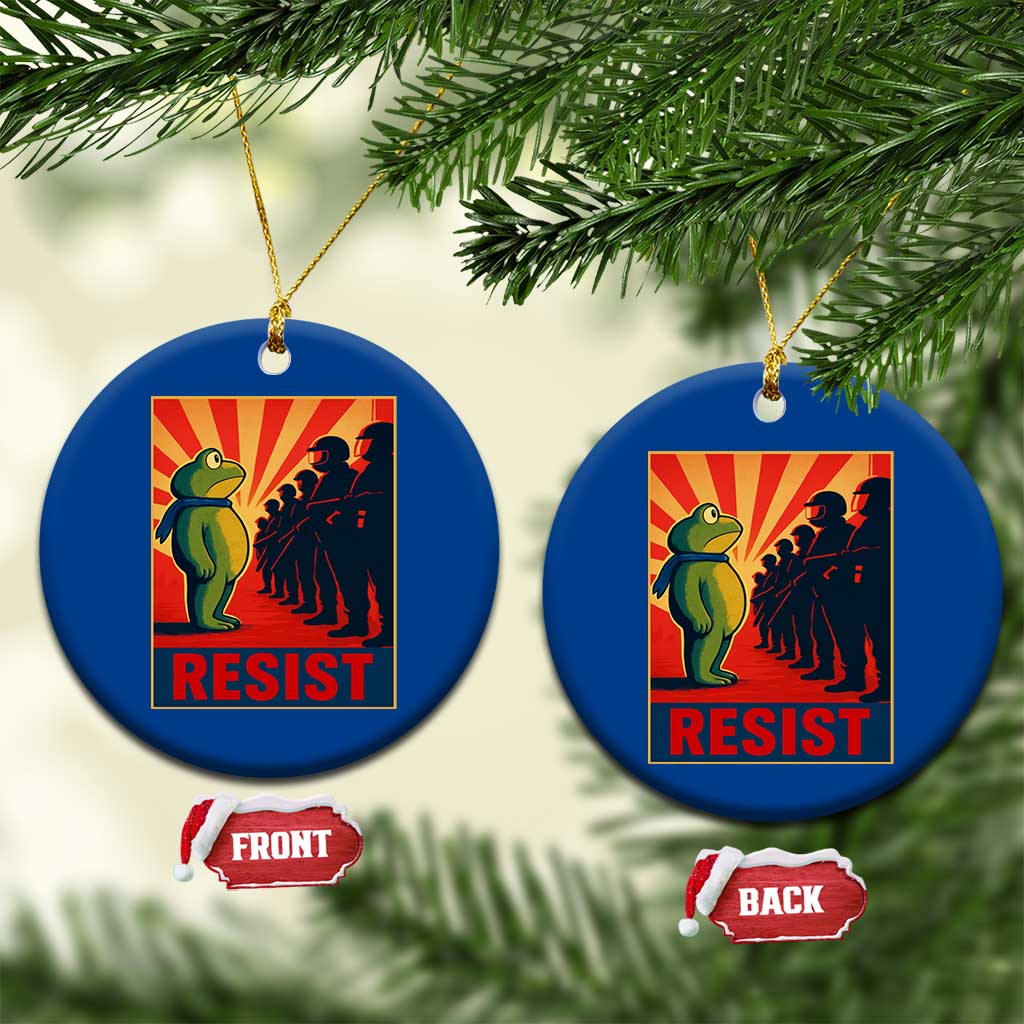Frog Resist Ceramic Ornament Free Portland Oregon Poster Graphic Freedom Fighters TS02 1pc Blue Print Your Wear