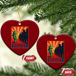 Frog Resist Ceramic Ornament Free Portland Oregon Poster Graphic Freedom Fighters TS02 Print Your Wear
