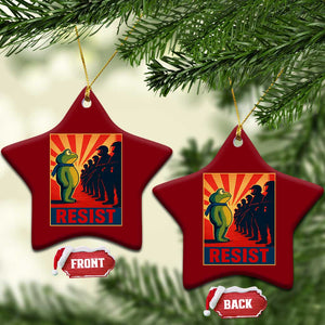 Frog Resist Ceramic Ornament Free Portland Oregon Poster Graphic Freedom Fighters TS02 Print Your Wear