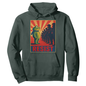 Frog Resist Hoodie Free Portland Oregon Poster Graphic Freedom Fighters TS02 Dark Forest Green Print Your Wear