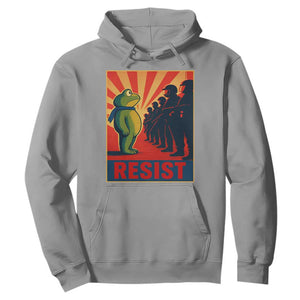 Frog Resist Hoodie Free Portland Oregon Poster Graphic Freedom Fighters TS02 Sport Gray Print Your Wear