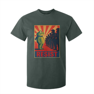 Frog Resist T Shirt For Kid Free Portland Oregon Poster Graphic Freedom Fighters TS02 Dark Forest Green Print Your Wear