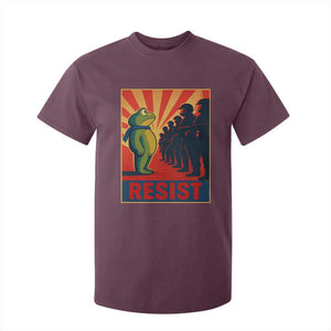 Frog Resist T Shirt For Kid Free Portland Oregon Poster Graphic Freedom Fighters TS02 Maroon Print Your Wear