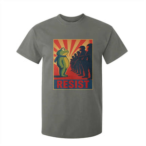 Frog Resist T Shirt For Kid Free Portland Oregon Poster Graphic Freedom Fighters TS02 Military Green Print Your Wear