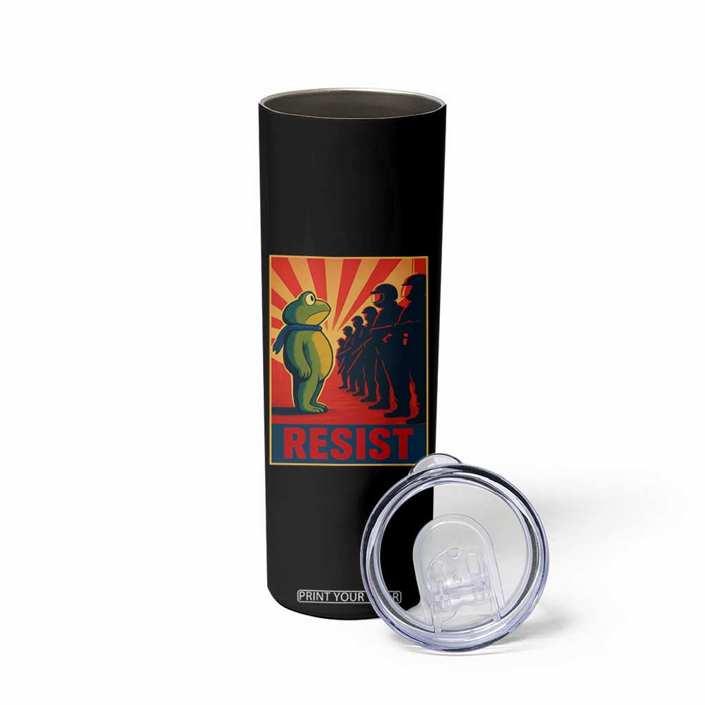 Frog Resist Skinny Tumbler Free Portland Oregon Poster Graphic Freedom Fighters TS02 Print Your Wear
