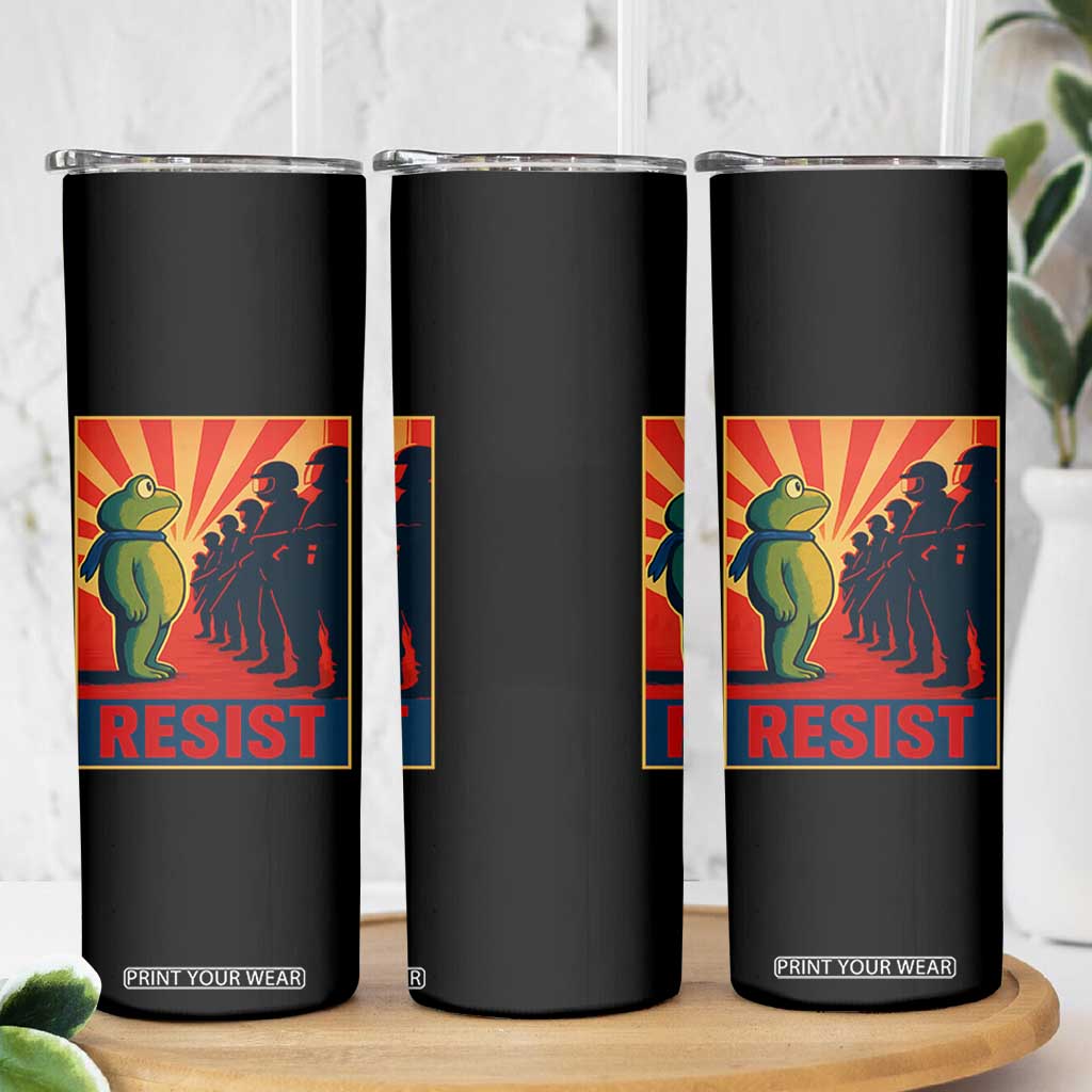 Frog Resist Skinny Tumbler Free Portland Oregon Poster Graphic Freedom Fighters TS02 Print Your Wear