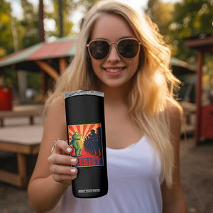 Frog Resist Skinny Tumbler Free Portland Oregon Poster Graphic Freedom Fighters TS02 Print Your Wear