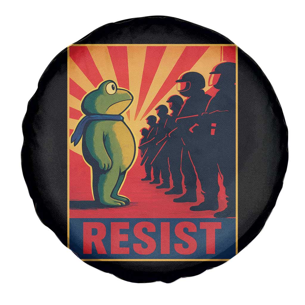 Frog Resist Spare Tire Cover Free Portland Oregon Poster Graphic Freedom Fighters TS02 Print Your Wear