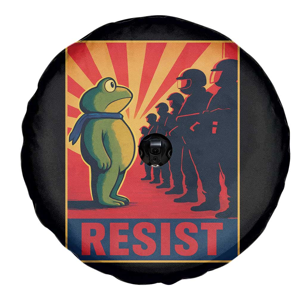 Frog Resist Spare Tire Cover Free Portland Oregon Poster Graphic Freedom Fighters TS02 Print Your Wear