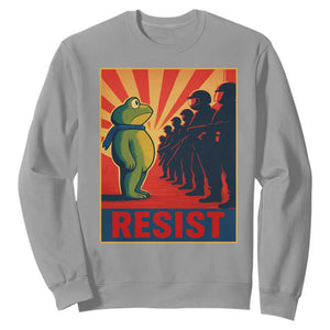Frog Resist Sweatshirt Free Portland Oregon Poster Graphic Freedom Fighters TS02 Sport Gray Print Your Wear