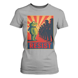 Frog Resist T Shirt For Women Free Portland Oregon Poster Graphic Freedom Fighters TS02 Sport Gray Print Your Wear