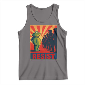Frog Resist Tank Top Free Portland Oregon Poster Graphic Freedom Fighters TS02 Deep Heather Print Your Wear
