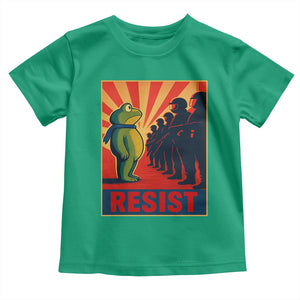 Frog Resist Toddler T Shirt Free Portland Oregon Poster Graphic Freedom Fighters TS02 Irish Green Print Your Wear