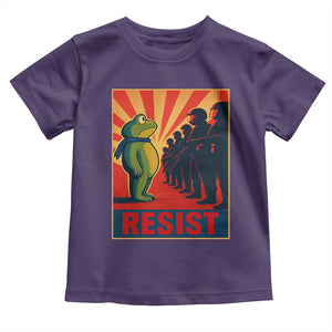 Frog Resist Toddler T Shirt Free Portland Oregon Poster Graphic Freedom Fighters TS02 Purple Print Your Wear