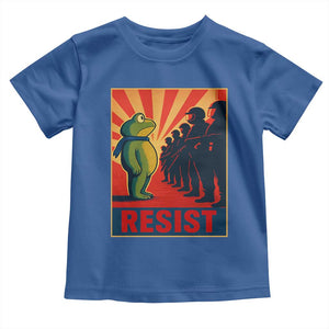 Frog Resist Toddler T Shirt Free Portland Oregon Poster Graphic Freedom Fighters TS02 Royal Blue Print Your Wear