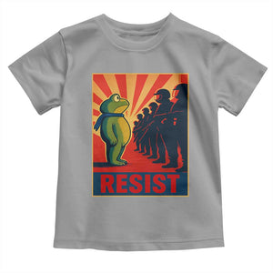 Frog Resist Toddler T Shirt Free Portland Oregon Poster Graphic Freedom Fighters TS02 Sport Gray Print Your Wear