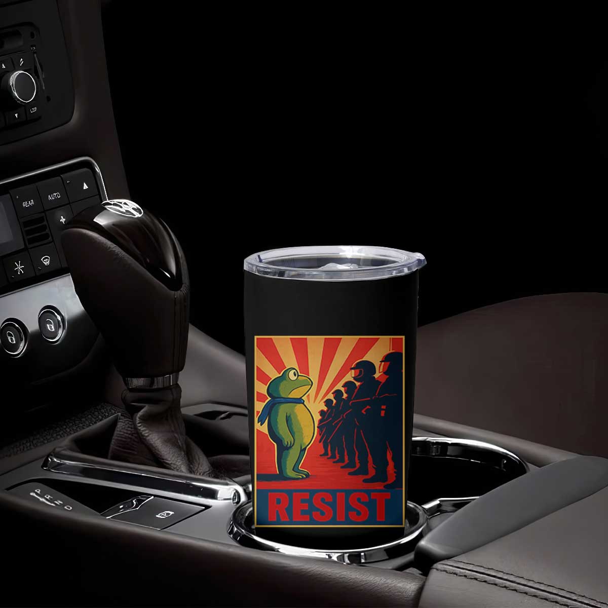 Frog Resist Tumbler Cup Free Portland Oregon Poster Graphic Freedom Fighters TS02 Print Your Wear