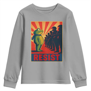 Frog Resist Youth Sweatshirt Free Portland Oregon Poster Graphic Freedom Fighters TS02 Sport Gray Print Your Wear