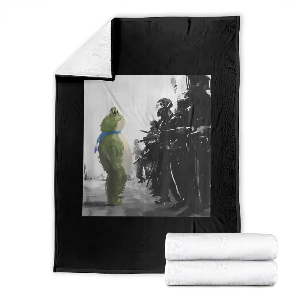 Frog Resist Throw Blanket Free Portland Oregon Freedom Fighters TS02 Black Print Your Wear