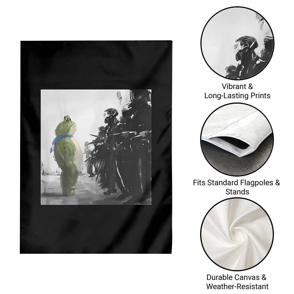 Frog Resist Garden Flag Free Portland Oregon Freedom Fighters TS02 Print Your Wear