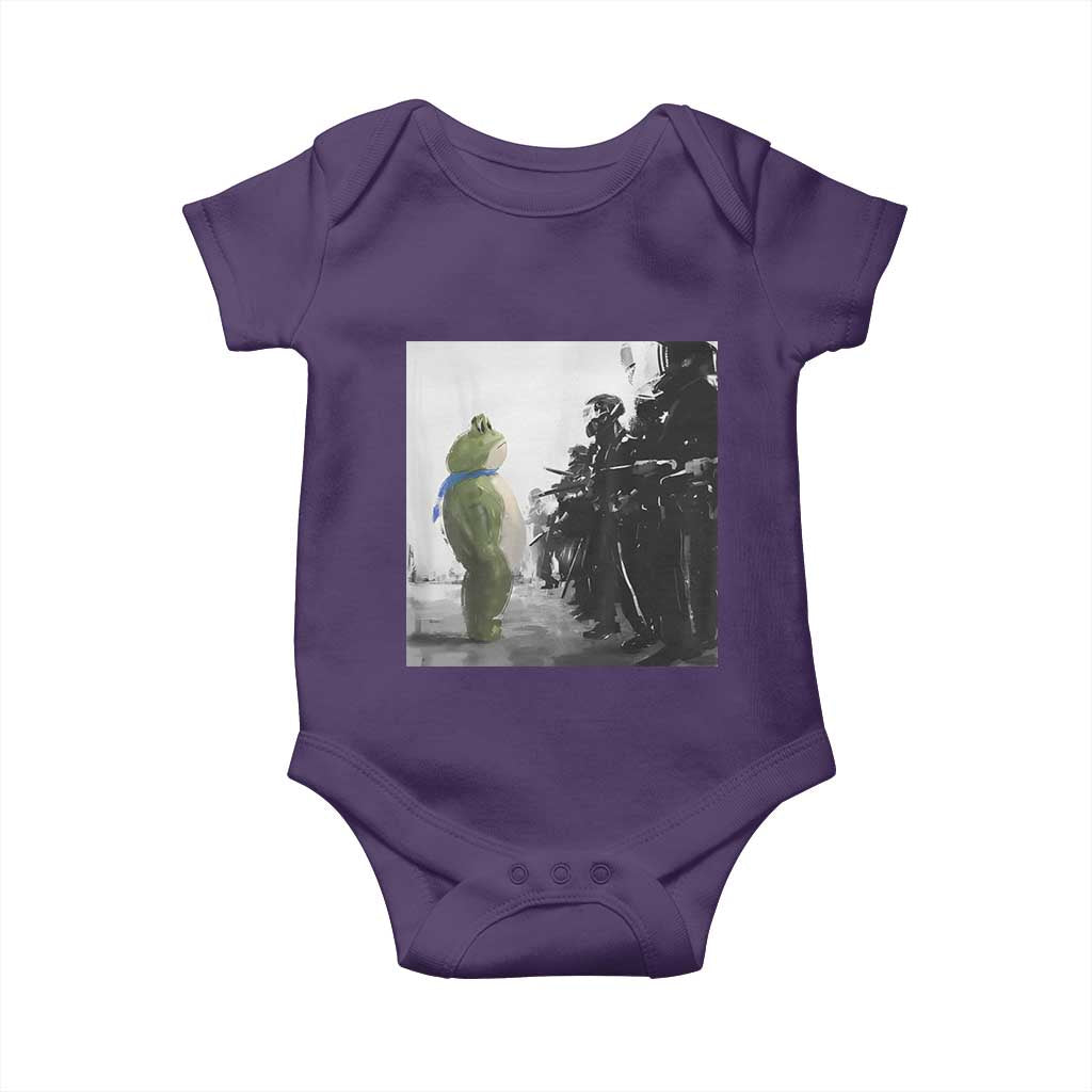 Frog Resist Baby Onesie Free Portland Oregon Freedom Fighters TS02 Purple Print Your Wear