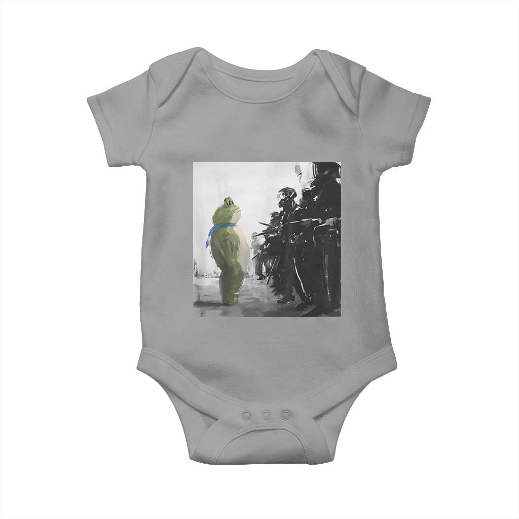 Frog Resist Baby Onesie Free Portland Oregon Freedom Fighters TS02 Sport Gray Print Your Wear