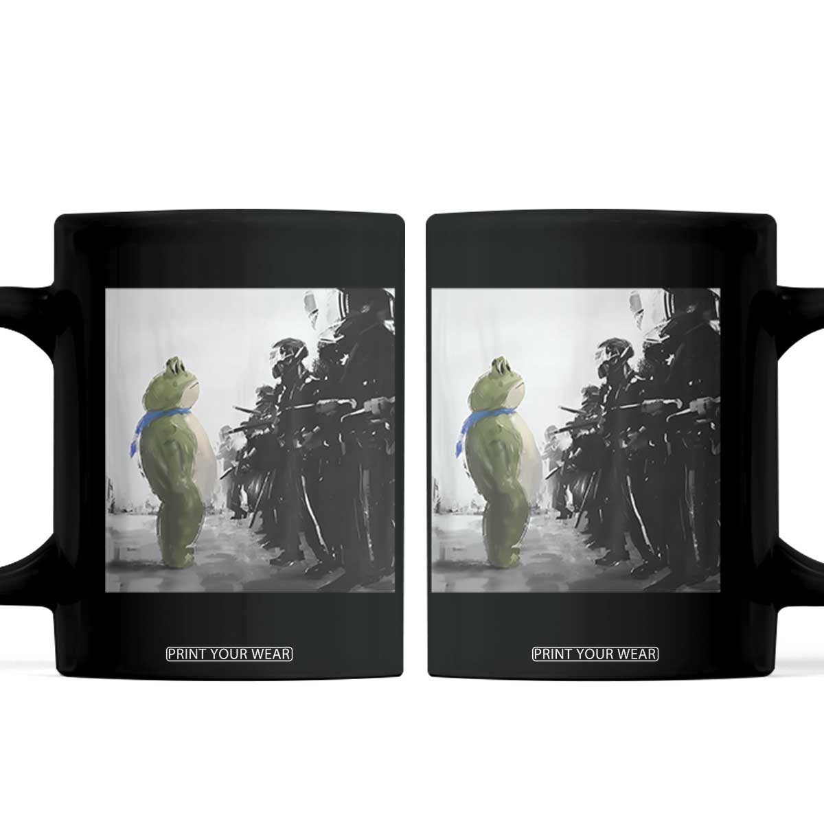 Frog Resist Coffee Mug Free Portland Oregon Freedom Fighters TS02 Black Print Your Wear