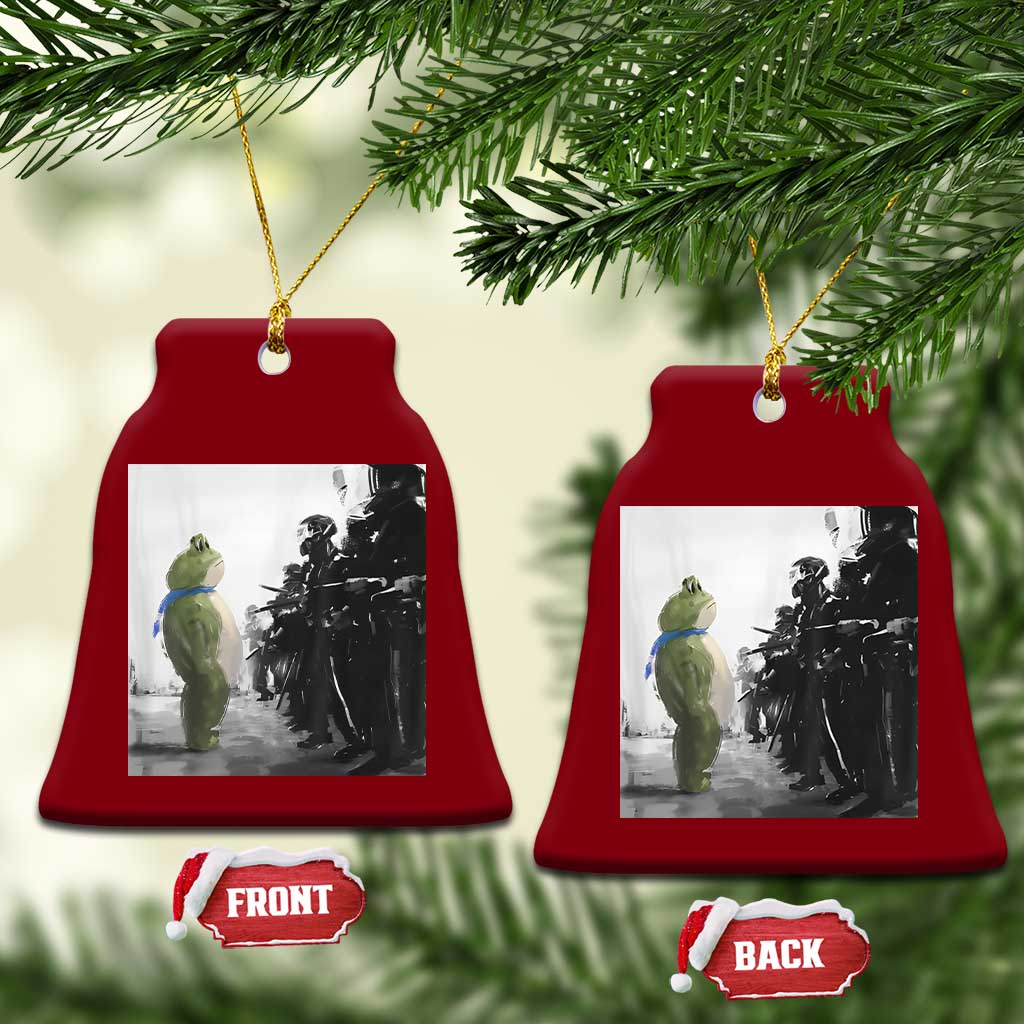 Frog Resist Ceramic Ornament Free Portland Oregon Freedom Fighters TS02 Print Your Wear