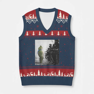 Frog Resist V-Neck Knit Sweater Vest Free Portland Oregon Freedom Fighters - Print Your Wear