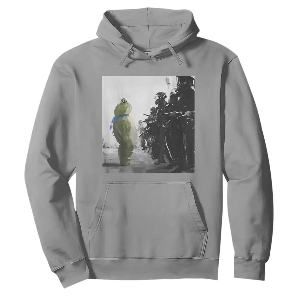 Frog Resist Hoodie Free Portland Oregon Freedom Fighters TS02 Sport Gray Print Your Wear