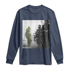 Frog Resist Long Sleeve Shirt Free Portland Oregon Freedom Fighters TS02 Navy Print Your Wear