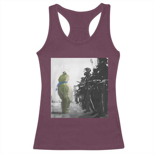 Frog Resist Racerback Tank Top Free Portland Oregon Freedom Fighters TS02 Maroon Print Your Wear
