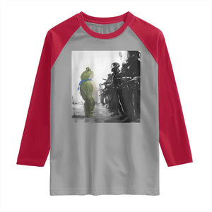 Frog Resist Raglan Shirt Free Portland Oregon Freedom Fighters TS02 Sport Gray Red Print Your Wear