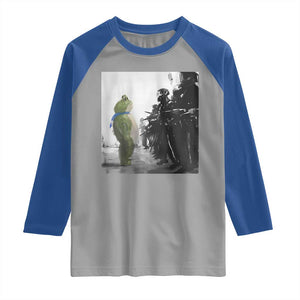 Frog Resist Raglan Shirt Free Portland Oregon Freedom Fighters TS02 Sport Gray Royal Print Your Wear