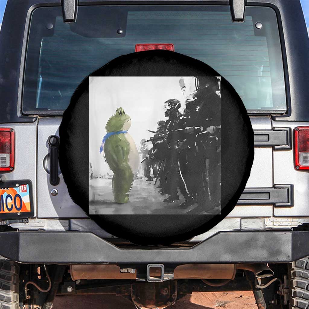 Frog Resist Spare Tire Cover Free Portland Oregon Freedom Fighters TS02 No hole Black Print Your Wear