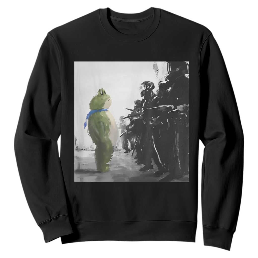 Frog Resist Sweatshirt Free Portland Oregon Freedom Fighters TS02 Black Print Your Wear