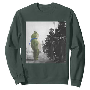 Frog Resist Sweatshirt Free Portland Oregon Freedom Fighters TS02 Dark Forest Green Print Your Wear