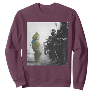 Frog Resist Sweatshirt Free Portland Oregon Freedom Fighters TS02 Maroon Print Your Wear