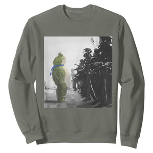 Frog Resist Sweatshirt Free Portland Oregon Freedom Fighters TS02 Military Green Print Your Wear