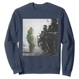 Frog Resist Sweatshirt Free Portland Oregon Freedom Fighters TS02 Navy Print Your Wear