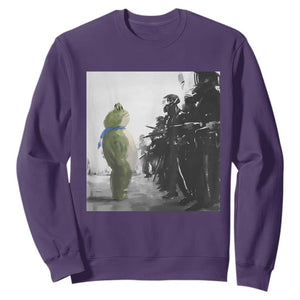 Frog Resist Sweatshirt Free Portland Oregon Freedom Fighters TS02 Purple Print Your Wear