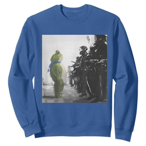 Frog Resist Sweatshirt Free Portland Oregon Freedom Fighters TS02 Royal Blue Print Your Wear