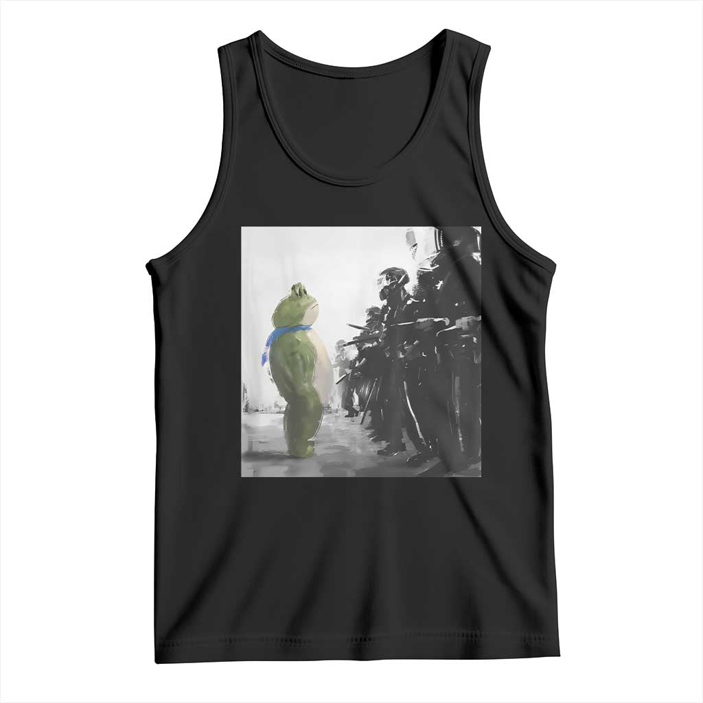 Frog Resist Tank Top Free Portland Oregon Freedom Fighters TS02 Black Print Your Wear