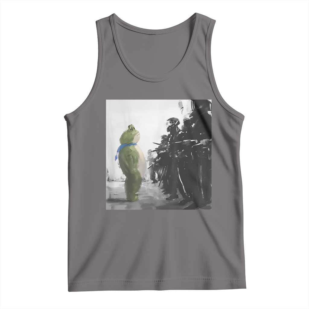 Frog Resist Tank Top Free Portland Oregon Freedom Fighters TS02 Deep Heather Print Your Wear