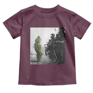 Frog Resist Toddler T Shirt Free Portland Oregon Freedom Fighters TS02 Maroon Print Your Wear