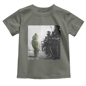 Frog Resist Toddler T Shirt Free Portland Oregon Freedom Fighters TS02 Military Green Print Your Wear
